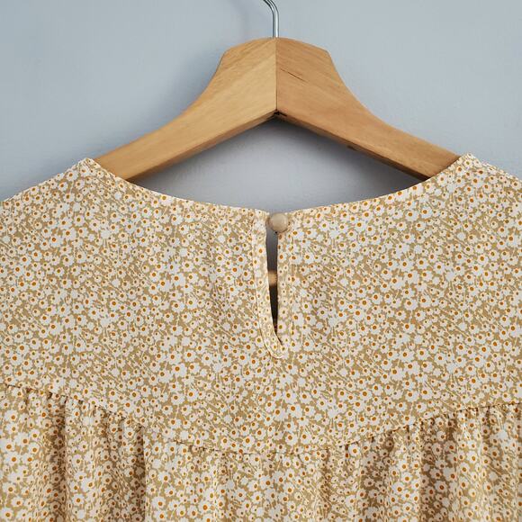 SHEIN Women's Cream Boho Floral Lightweight Tent Top 2X - Picture 4 of 7